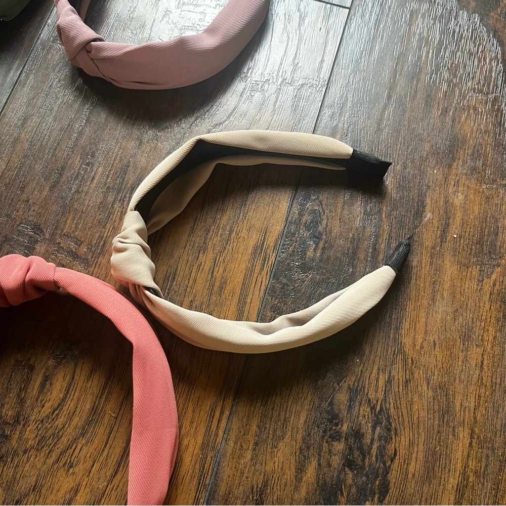 Stylish Women's Headband Set - Black, Pink, Green, Blue, Cream, Coral - knot - Picture 3 of 5
